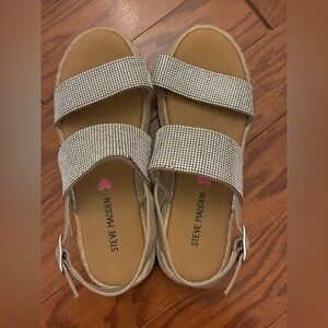 Steve Madden Sparkling Silver Sandals